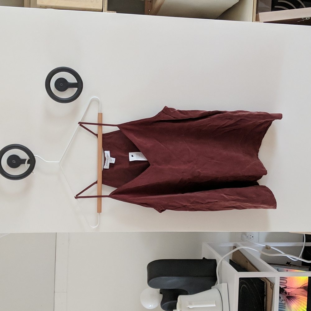 Gretta Cupro Tank in Earth by Amour Vert